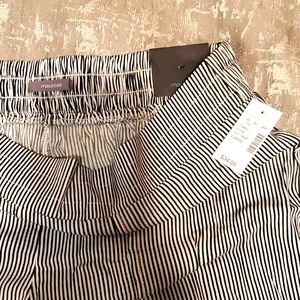 Black and white crop pants